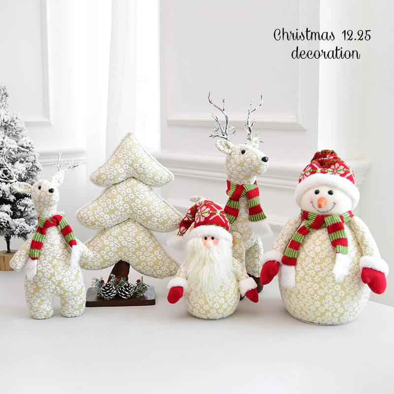 

Christmas Decorations Elk Dolls For Home Retractable Standing Toy Birthday Party Gift Kids Santa Cluas Snowman