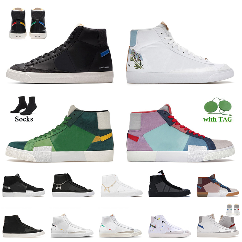 

Designer Casual Shoes Blazer Mid 77 Vintage Womens Mens Trainers Color Code Black Indigo Mosaic Green White Pendants Grim Reaper Legend Blue, White;red