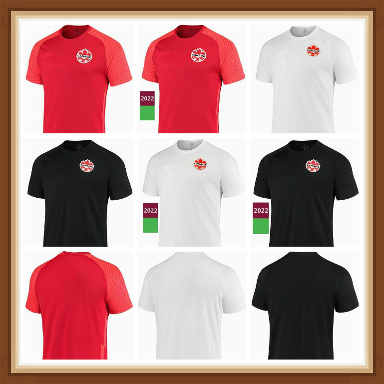 

The Lates 21 22 Canada Soccer Jerseys national team Home Away Kits 2021 2022 DAVIES DAVID LARIN CAVALLINI LARYEA MILLAR HOILETT Men jersey football shirts Thai S-2XL, Ivory