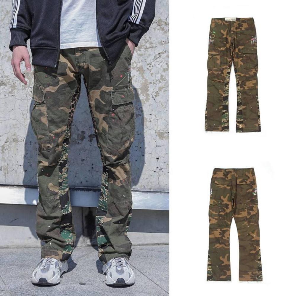 

Gallery Dept Pants High Street Euro-american Trend Camouflage Baggy Bell-bottoms Leg Men's, Black
