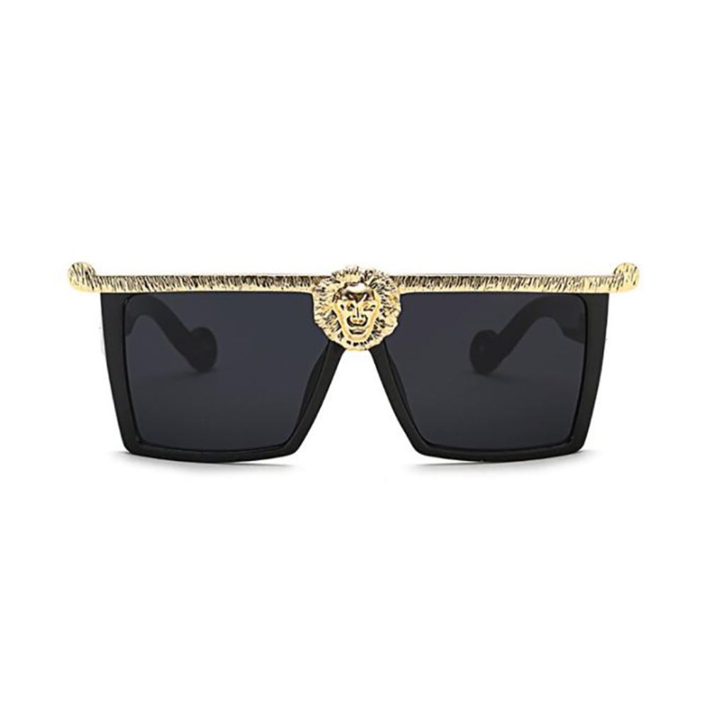 

lion head sunglasses frame large Fashion men's and women's box Sunglasses, White;black