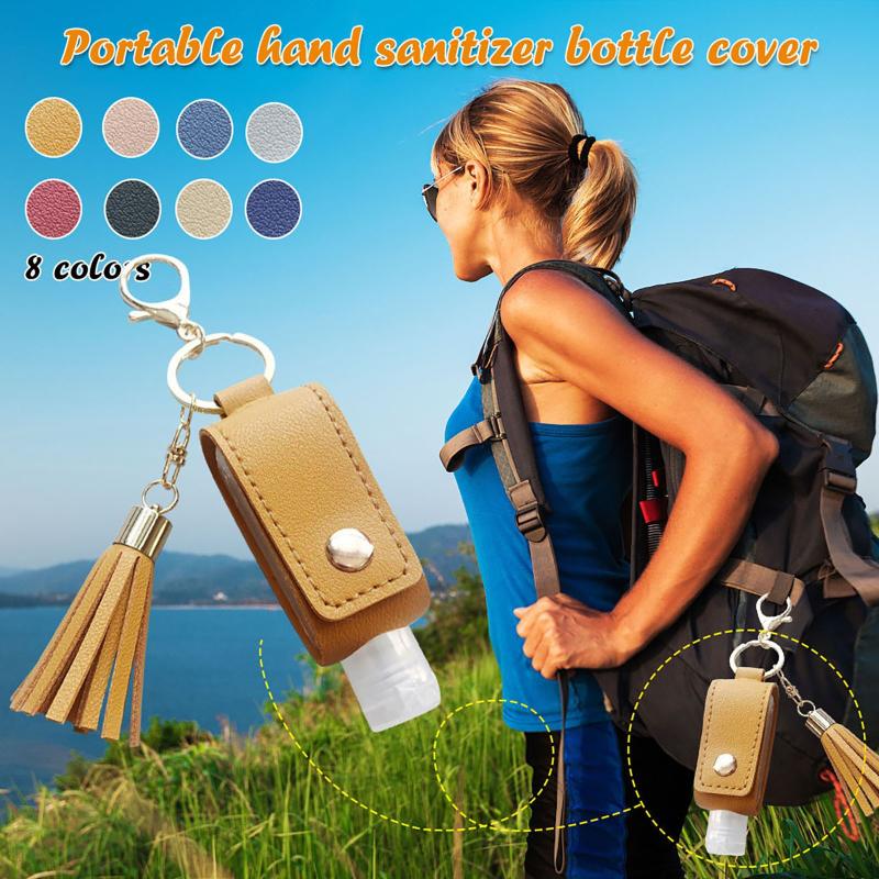 

Hand Sanitizer Travel Bottle And Keychain Holder Refillable Empty Bottles For Leather Case Mini Liquid Soap Dispenser
