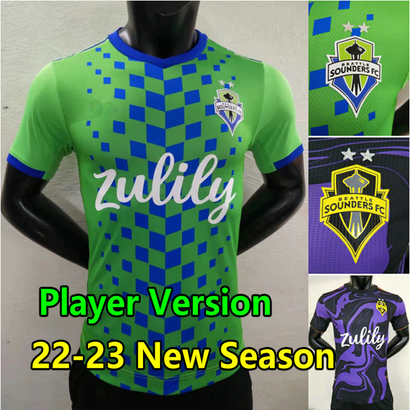 

2022 Seattle Sounders FC SOCCER JERSEYS Player 22 23 Home Away Roldan Ruidiaz Lodeiro Montero MORRIS camisetas de futbol ADENIRAN football shirts MAILLOTS FOOT, Player version 22-23 home