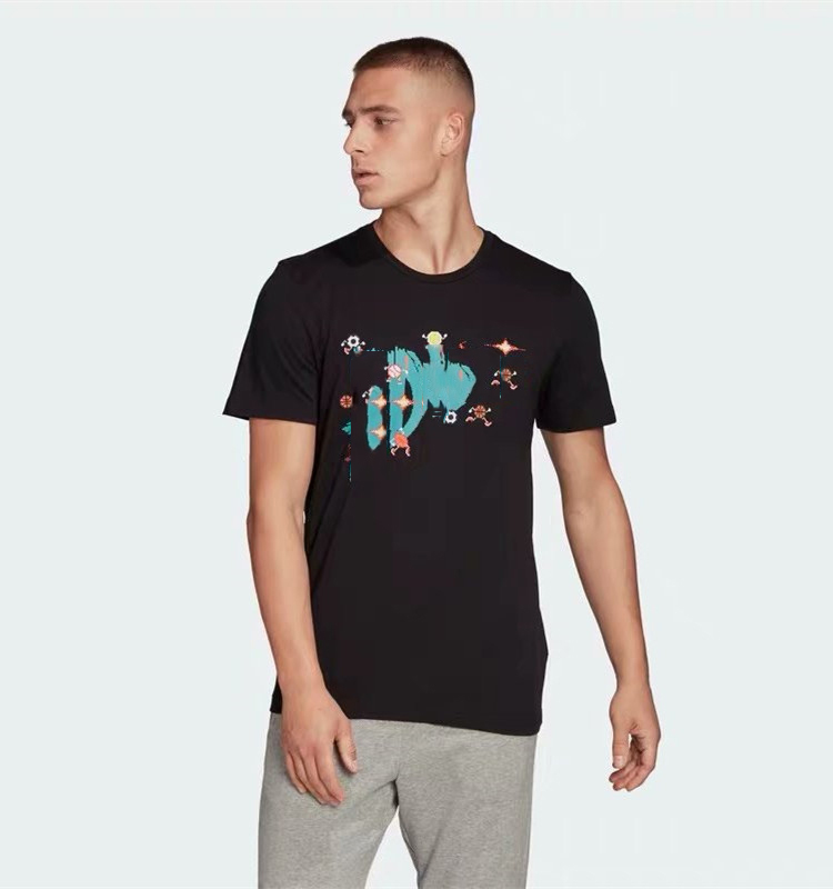 

Men's Women's T-shirt Summer Short Fashion Casual Brand Letter Embroidery High Quality Cotton Designer Clothes Black White, White;black