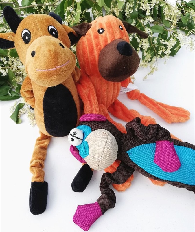

Cartoon Straight Plush Animal Pet Dog Bite Resistant Vocal Toy