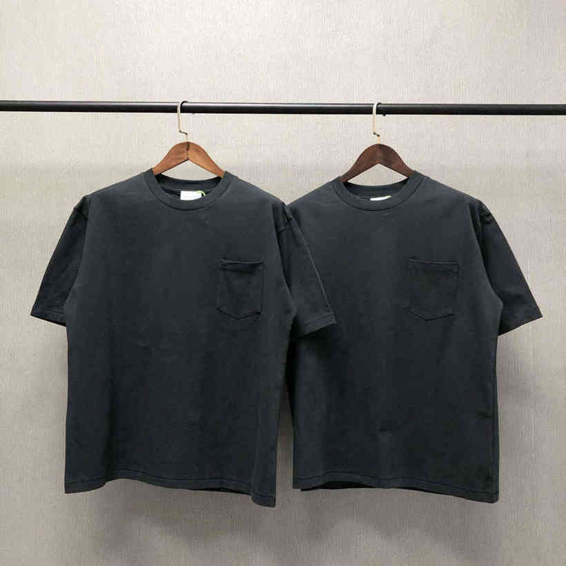 

Askyurself Simple Style Cat Tea Pocket Top Oversized T-shirt Streetwear Men Women Vintage T-shirts Recreation, Black