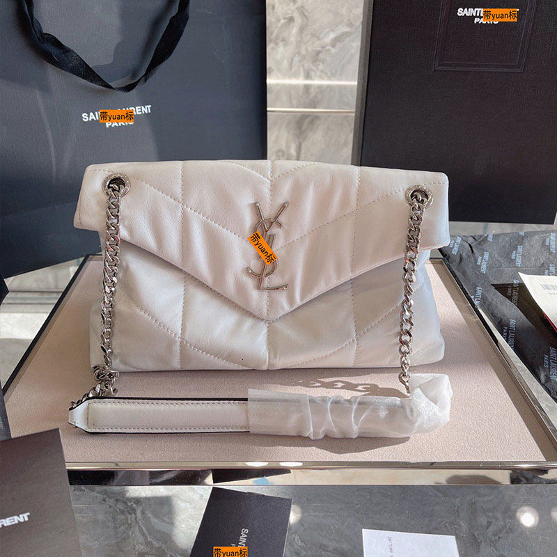 

Big Luxury High Version Cloud Real Sheepskin Women's Chain Leather Underarm Satchel Hand Bagjy