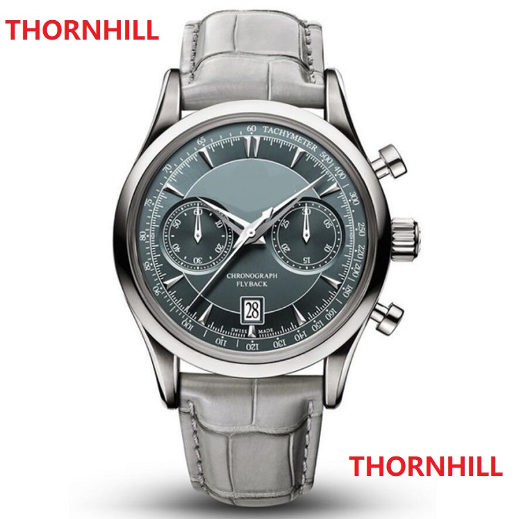 

Automatic Mulit Functional Watch Men 40mm Leather President Mens Wristwatches, As pic