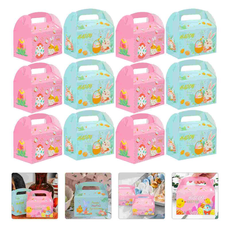 

Gift Wrap 12PCS Easter Pattern Party Box Happy Candy Packaging