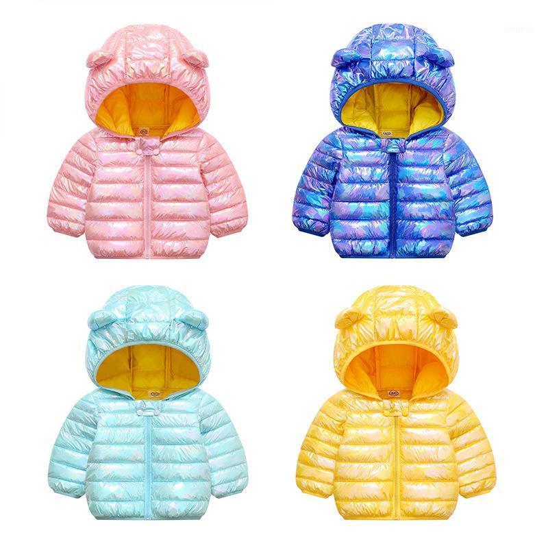 

Jackets 2021 Autumn Winter Toddler For Girls Warm Hooded Jacket Colorful Baby Boys Coat Thicken Kids Outerwear Snow Cold Infant Clothes, Blue;gray