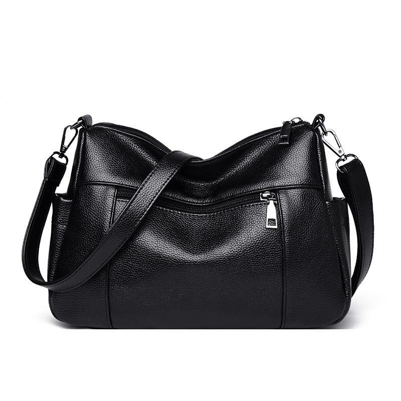 

Evening Bags Soft Leather Women Shoulder Bag Satchel Small Crossbody For Black Fashion Trend Female Messenger Mom 2021