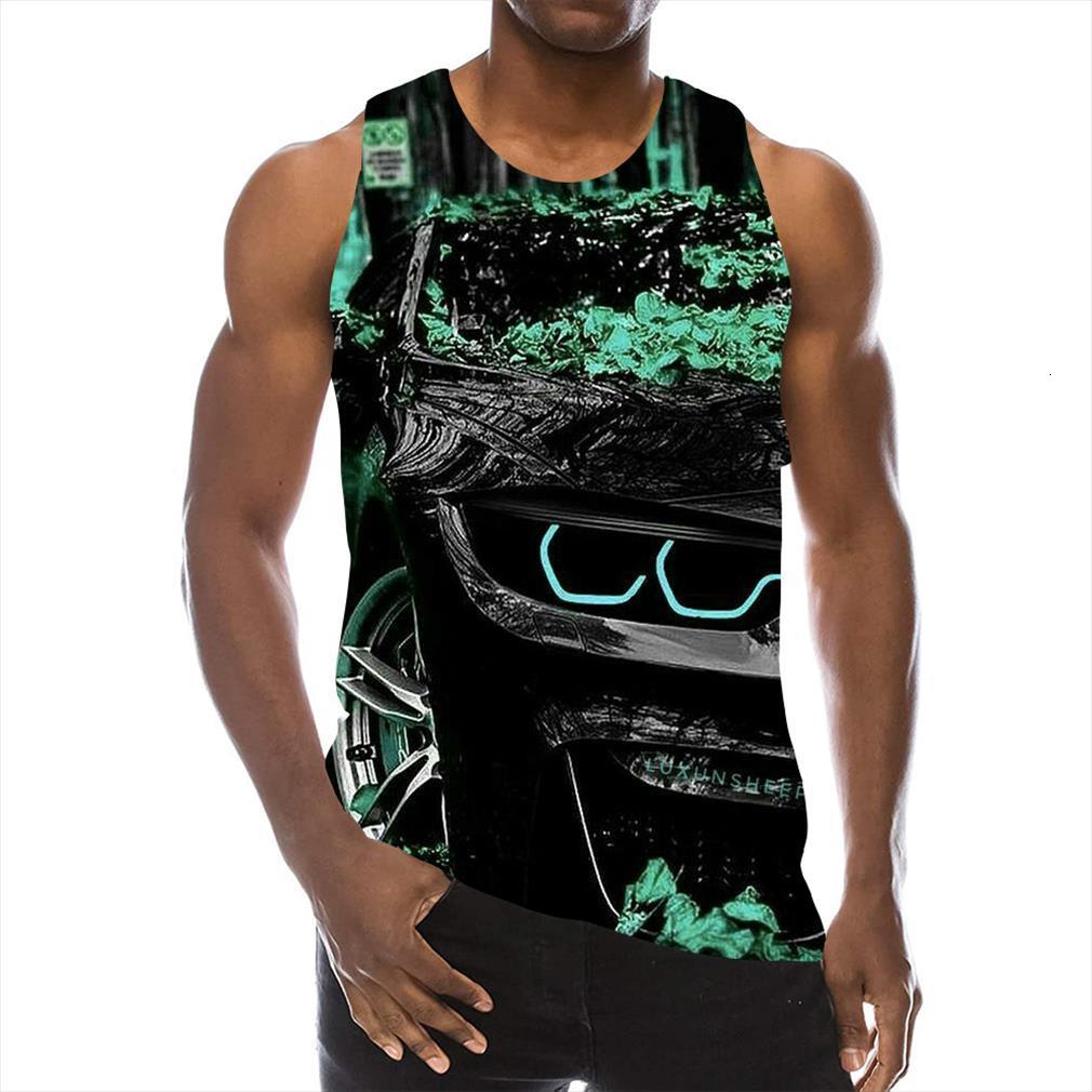 

mens bmw graphic sleeveless 3d holiday tees luxury car tank gym boys streetwear novelty vest, White;black