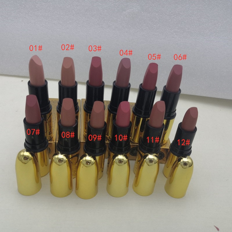 

matte lipstick Luster Lipsticks Frost Sexy 12colors 3g sweet smell with English Name DHL, Mixed color