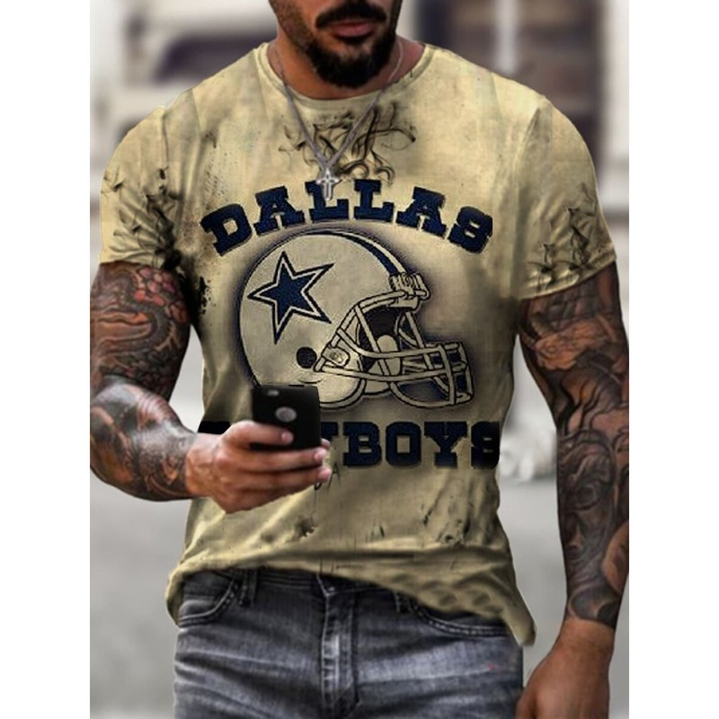 

American football cap 3D printed T-shirt unique fashion, beautiful, breathable and comfortable daily party travel visual impact Gothic style men' short sleeves, Black