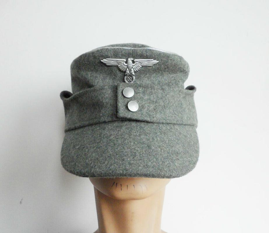 

Berets Military WWII German Army Officer M43 Field Cap Hat Wool & Eagle Insignia Badge Full Size