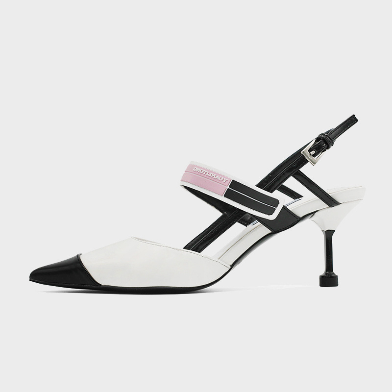 

Sandals High heels will see color matching toe-pointing designer shoes casual women's all-match comfortable single 7QFE, 1# shoe box