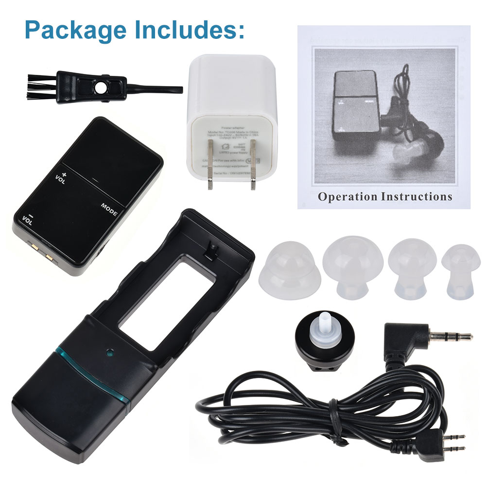 JECPP Hearing Aid Rechargeable Sound Amplifier Hearing Enhancement Device Hearing Assist with Sterilizing Box USB ChargingScouts-image-732960109