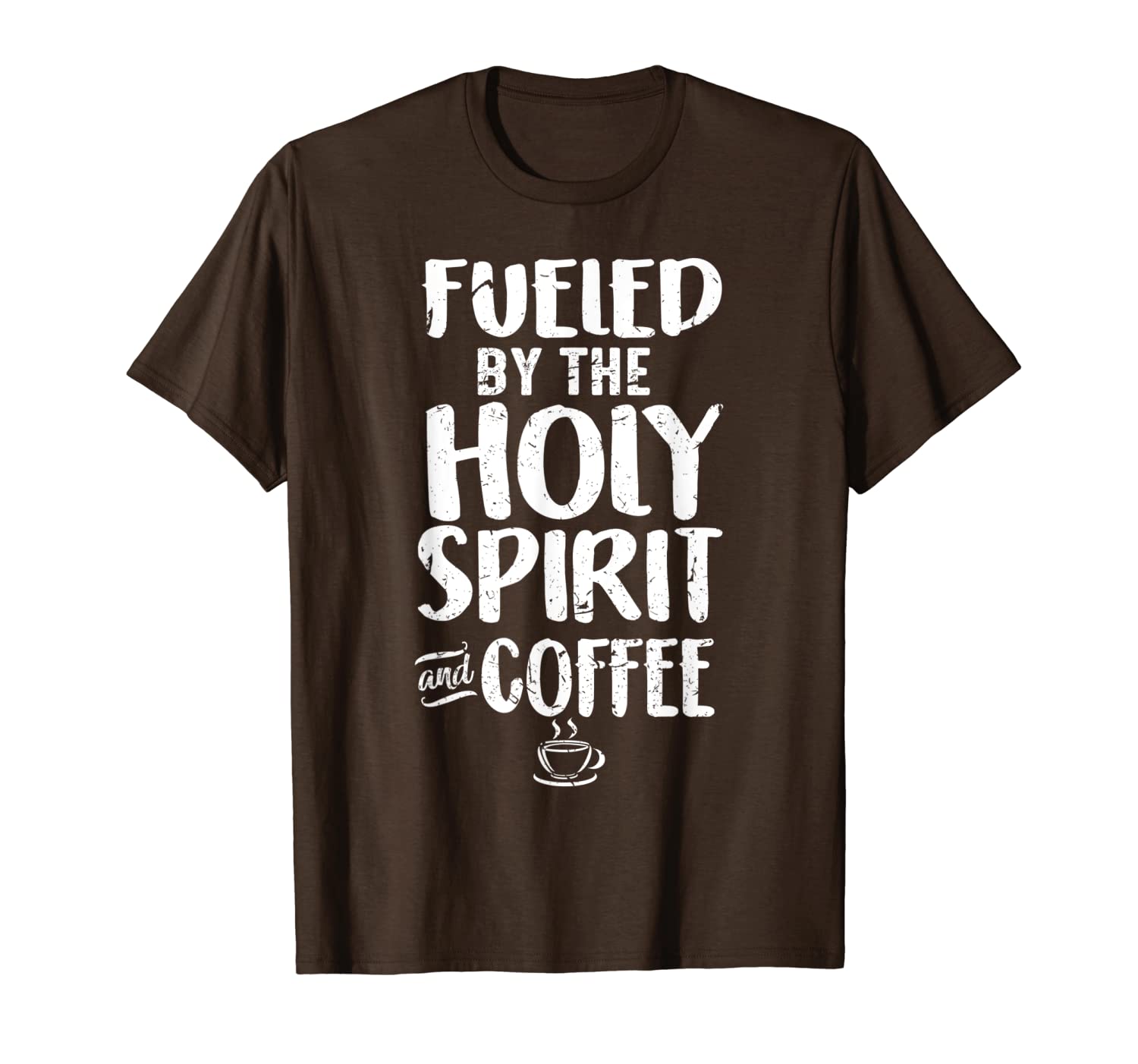 

fueled by the holy spirit coffee costume coffee lover gift t-shirt, White;black