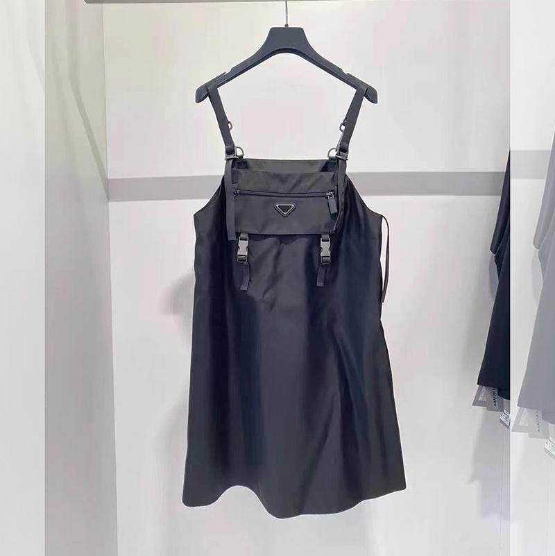 

2021 Women Loose Black Dress Ladies Sleevess Female Spaghetti Strap Dresses