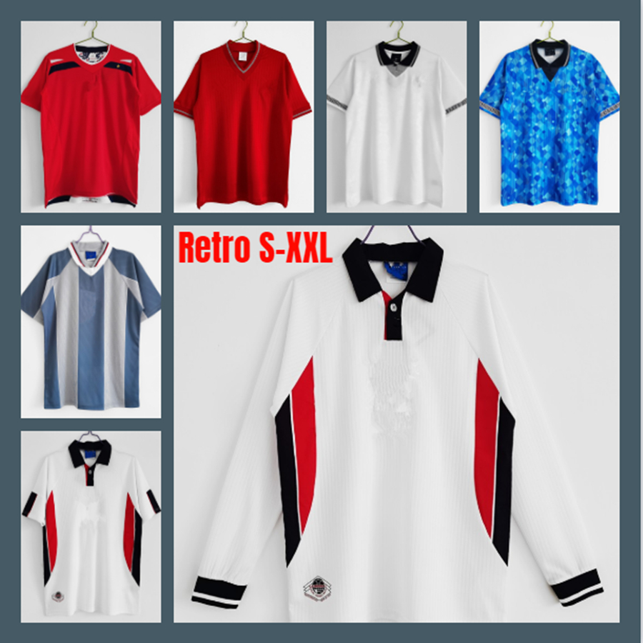 

1996 Retro EnGLaNd Soccer Jerseys 1998 Home Beackham 1990 84 87 08 10 Away 2021 Football Shirts, Black;yellow