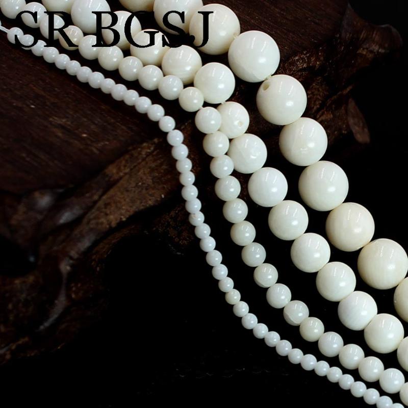 

Other 2-8mm Round Natural White Coral Gems Jewelry Making Loose Beads 15"