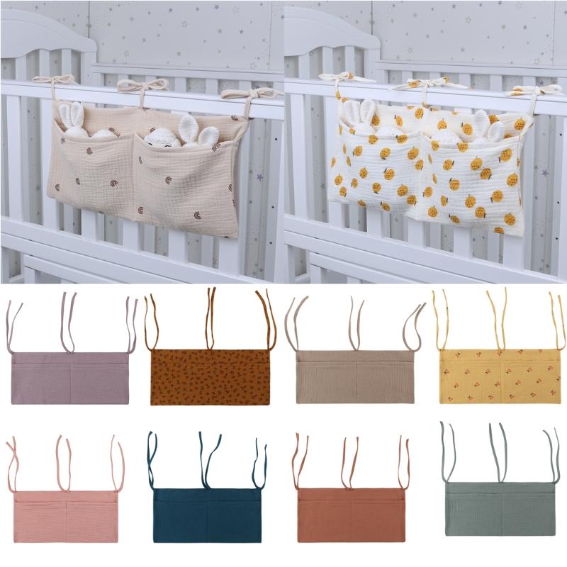 

Stroller Parts & Accessories Baby Bedside Storage Bag Crib Organizer Hanging For Multi-Purpose Born Bed Diaper Toy Tissue