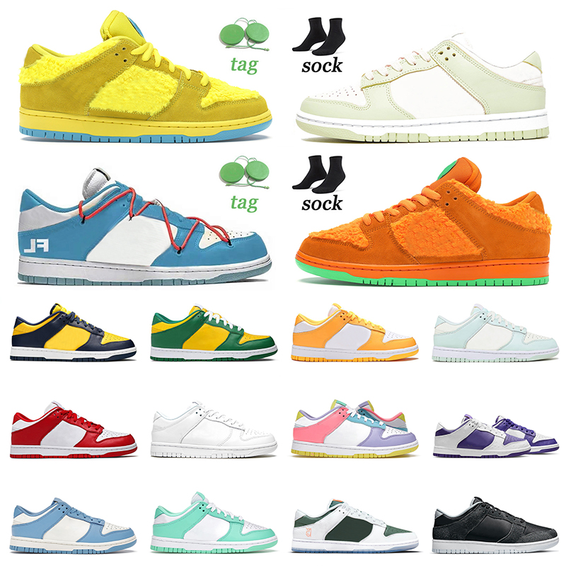 

2021 Mens Womens SB Running Shoes Low Yellow Bears UNC Lime Ice Michigan Laser Orange Barely Green Glow Coast Easter Flip The Old School Sneakers Trainers, B24 tropical twist 36-40 .jpg