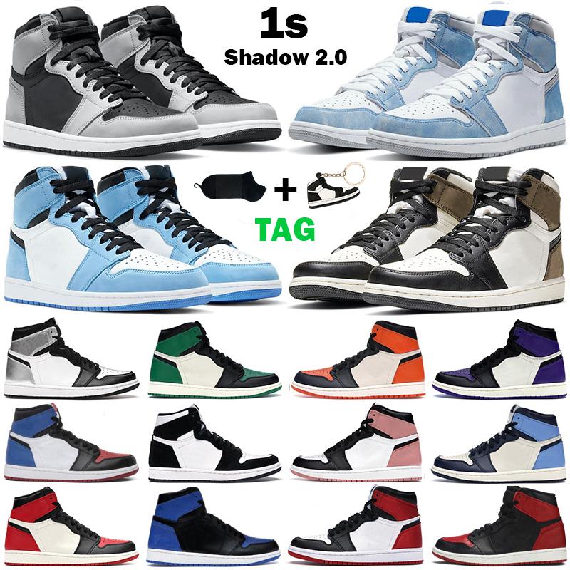 

Fast delivery Jumpman 1 basketball shoes men women Travis Scotts Smoke Grey Chicago Obsidian UNC Mushroom womens trainers sports shoes, # 46