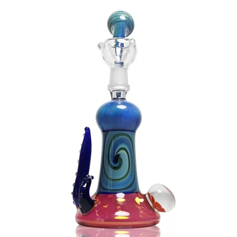 

9" Fumed hookahs heady glass recycler dab rig 14mm female joint