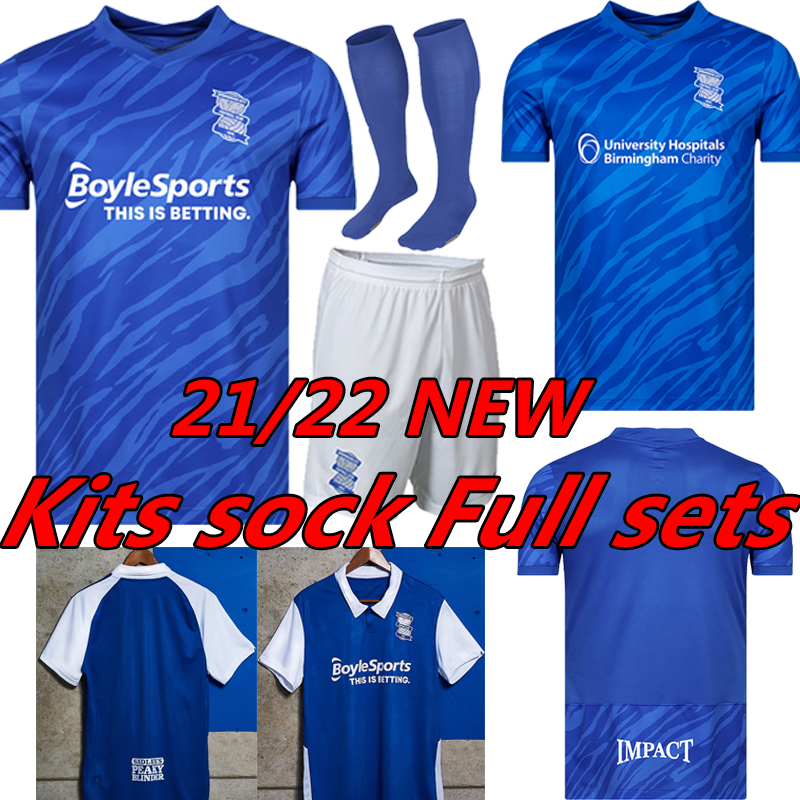 

Kits sock Full sets 21/22 Birmingham Soccer jerseys Lukasz Jutkiewicz S.hogan Jeremie Bela M.Roberts H.Dean N.Etheridge 2021 Birmingham City football jersey, 20-21 away kids