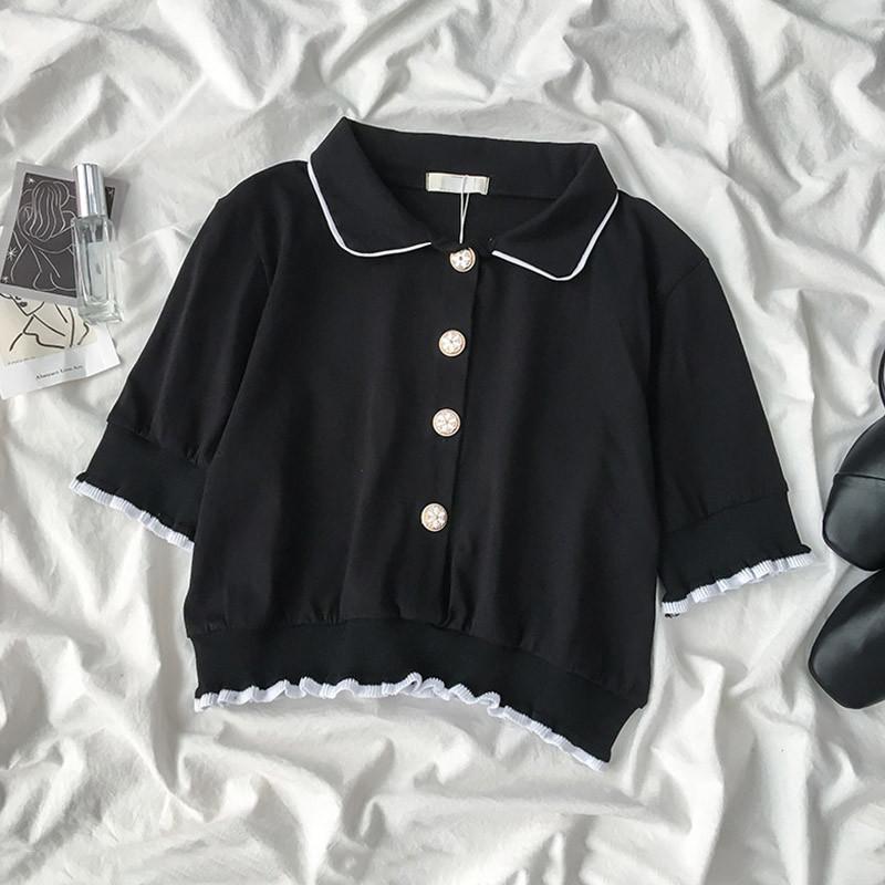 

Women's Knits & Tees 2021 Girl Style Cool Salt Suit Skirt Spring And Summer Small Sized Man's Wear High-Looking Sweet Two-Piece, Black skirt