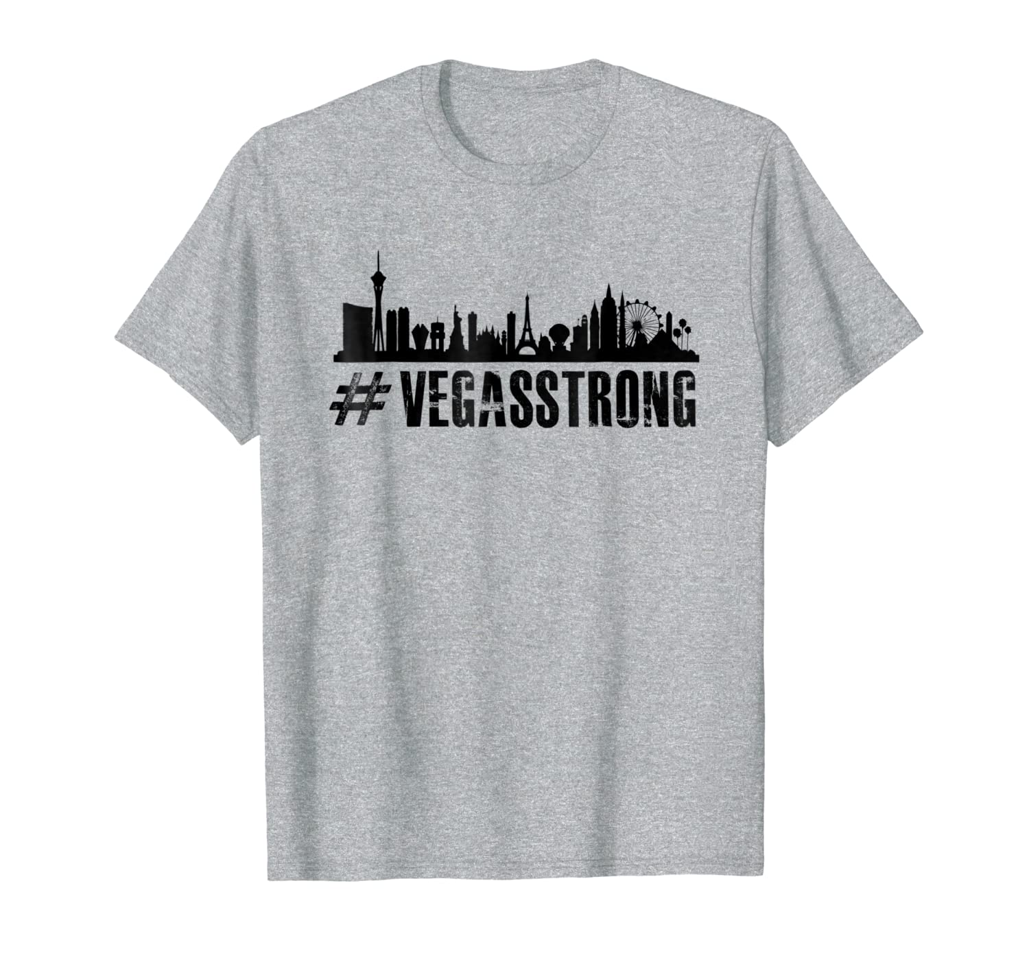 

vegas strong t-shirt, White;black