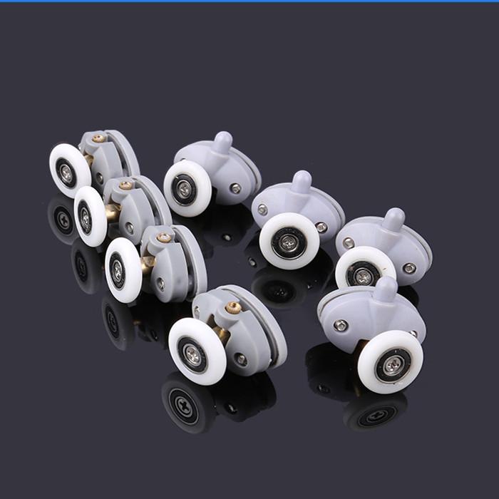 

8pcs Butterfly Single Shower Door Rollers/Runners/Wheels/Pulleys 23mm /25mmwheel 4Top And 4 Bottom Room Pulley Other Hardware