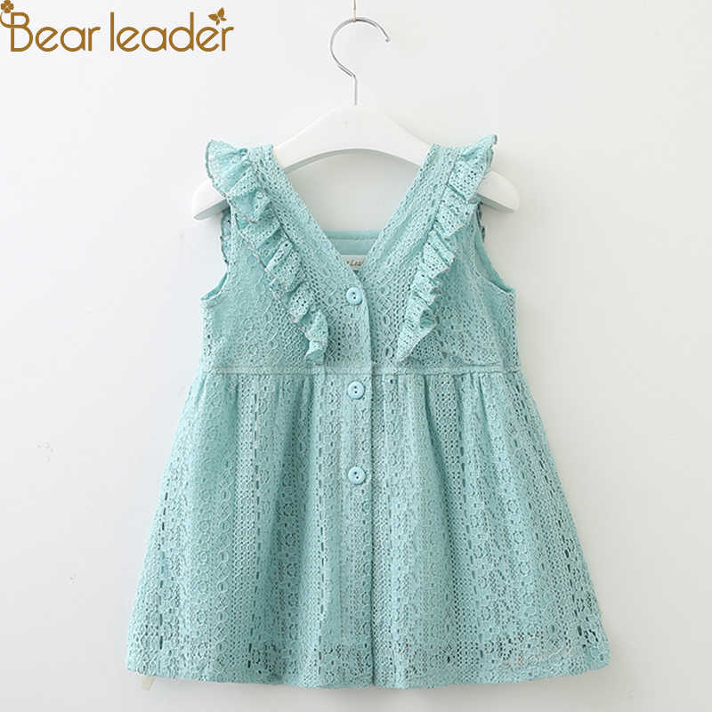 

Bear Leader Girls Dress Summer Casual Style Sweet Short Sleeve Floral Print Square Collar Design for Girls Clothes 210708, Ax572 pink