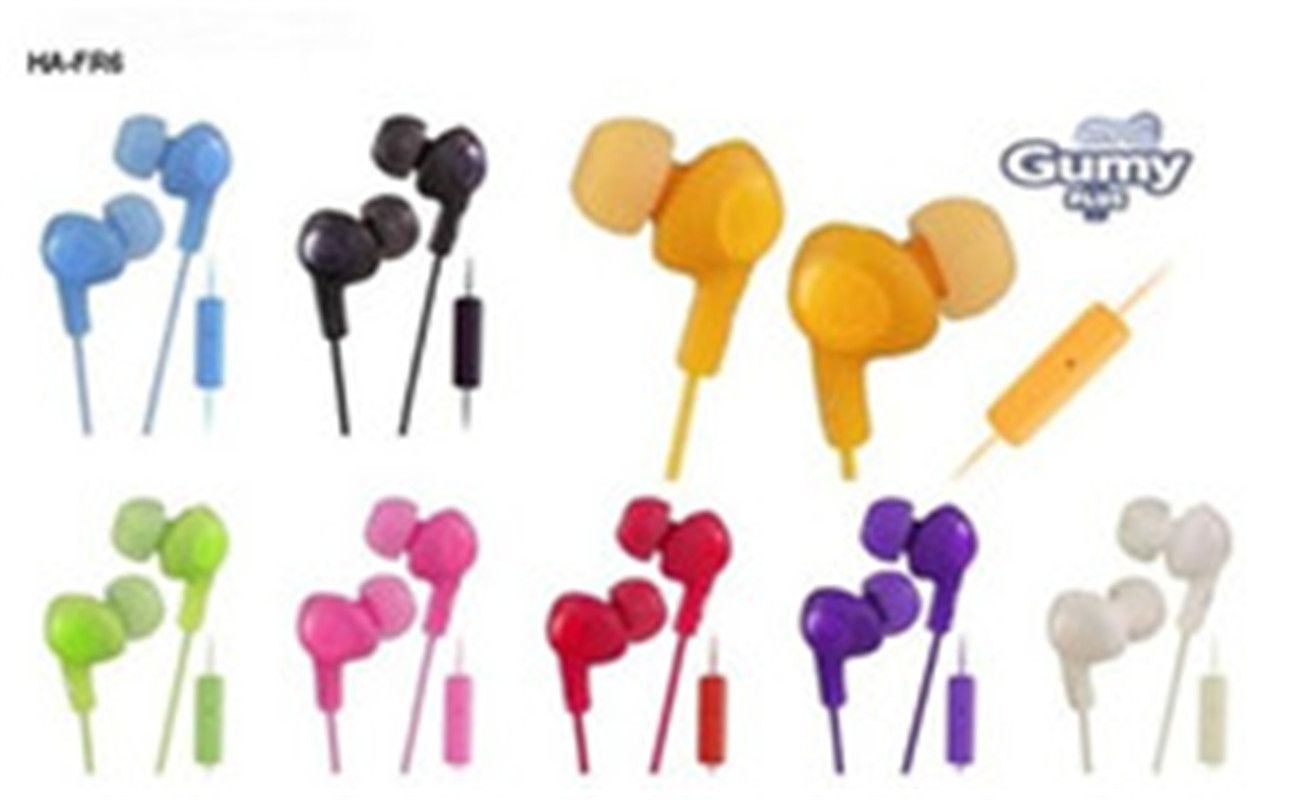 

Top seller Gumy Gummy Earphone Earbuds 3.5mm Headphone HA-FR6 Gumy Plus with MIC For Samsung DHL free ship, Mixed color