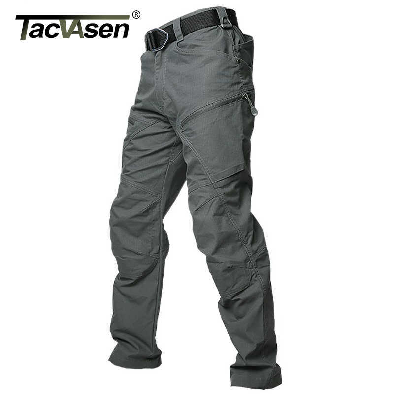 

TACVASEN Tactical Cargo Pants Mens Summer Straight Combat Army Military Pants Cotton Many Pockets Stretch Security Trousers Men 210616, Green