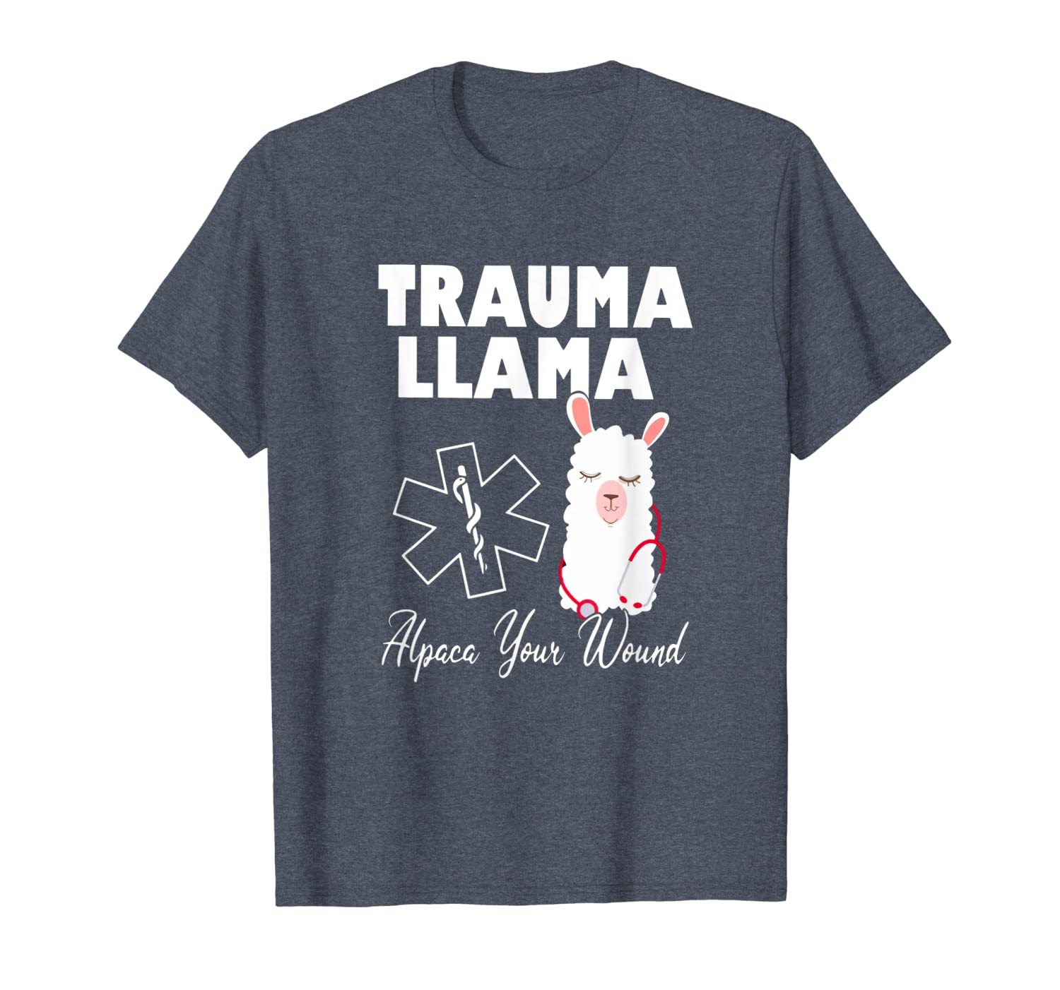 

funny trauma llama alpaca your wound shirt, nurse gift t-sh, White;black