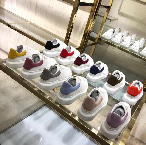 

2021Top Quality Mens Womens Leather Casual Shoes Lace Up Comfort Pretty shoes Men's Trainers Daily Lifestyle Skateboarding Shoes Size 35-45, Box
