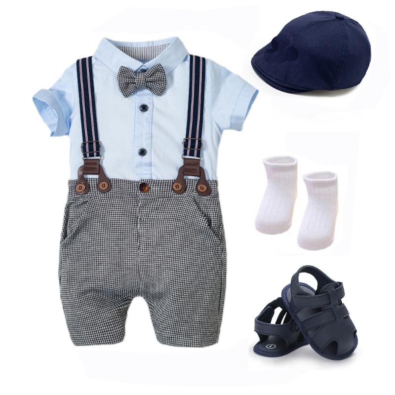 

Clothing Sets Kabeier Boys Summer 3 - 12 Months Romper Clothes Cotton Soft Outfits Born Children Hat Shoes Sky Blue KB8067, Kb8067 mz101-mo n
