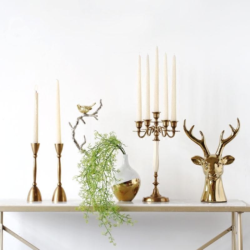 

Party Decoration Brass Candlestick Table Candle Wedding