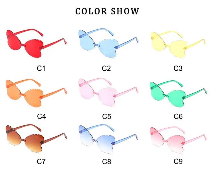 

9 Colors Fashion Heart Shape Sunglasses Boys Girls Lovely Cute Child Plastic Safety Sun Glasses Shades For kids Baby Beach Shading Eyeglasse, Blue