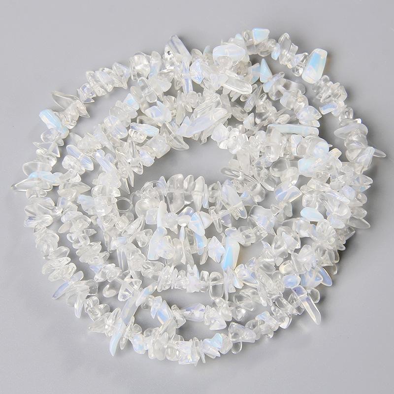 

Other 3-5MM Opal White Chips Stone Drilled Bulk Tumbled Natural Quartz Crystal Freeform Beads Women Jewelry Making DIY Wholesale