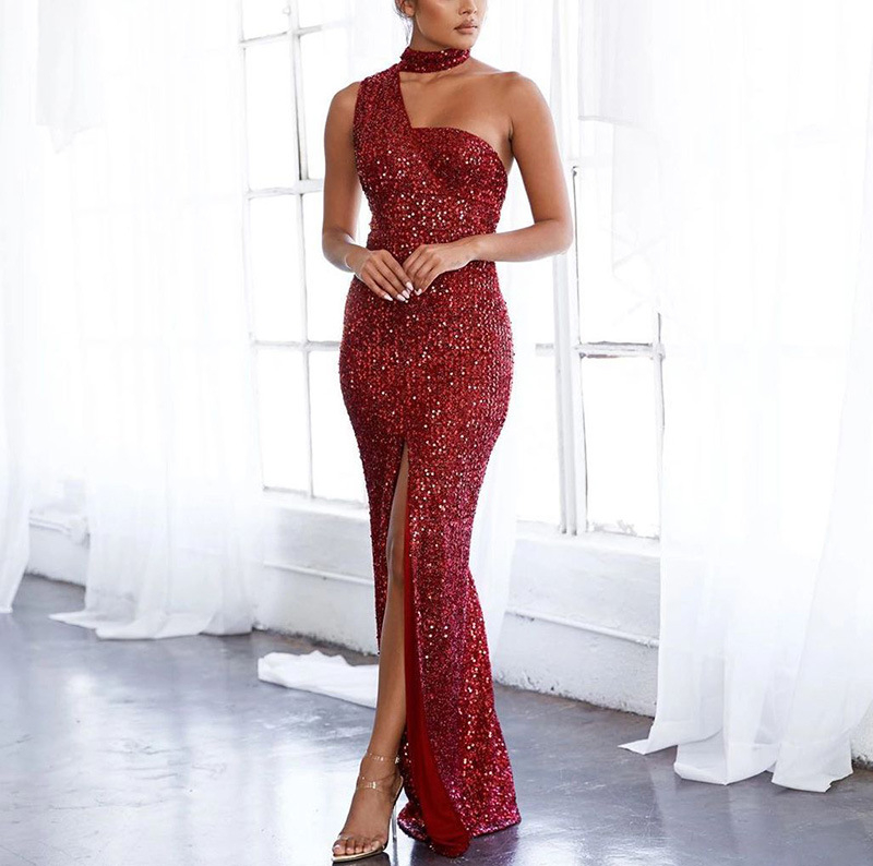Nouvelle Arrivée Bourgogne Robes de soirée arabe pour femmes Cristaux de fête Perles Caftan Dubai Soirée Robes de bal Vestidos de Noche