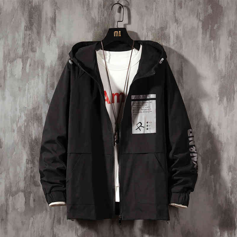 

Men's Trench Coats Casual Oversize Denim Jacket Graphic Printed Woman 2021 New Hooded Coat Korean Streetwear Male Jackets 0VCV, Beige