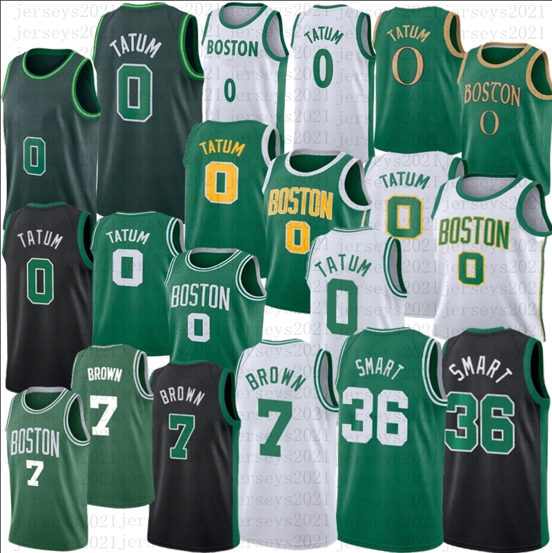 

Mens Basketball Jerseys Jayson 0 Tatum Jaylen 7 Brown 36 Smart jersey 2021, As