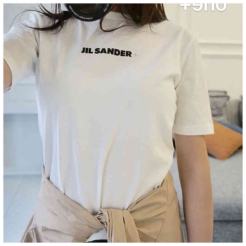 

Men's T-Shirts Estilo casual europeu jil sander carta impressão 100% algodão de manga curta camiseta masculina rua solta tamanho grande superior A1L7, 1# shoe box
