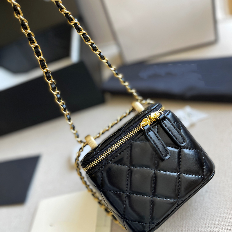 2022 NOUVEAU Perles d'or de luxe Chaîne à bandoulière en cuir Mini petite affaire Français Designer Sacs à main Chaude Totes Porte-monnaie Femmes