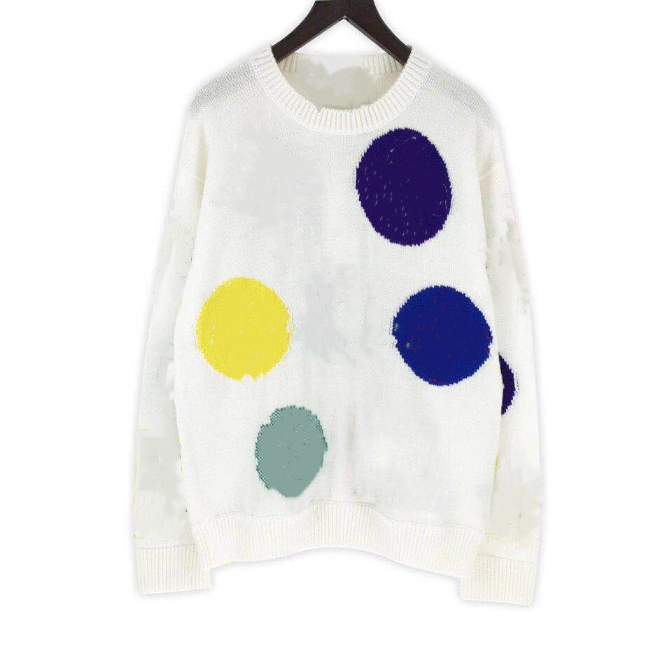 

Jacquard sweater round neck mixed-color knit pullover warm and loose couples trend frontier sweater very recognizable, Desiccant