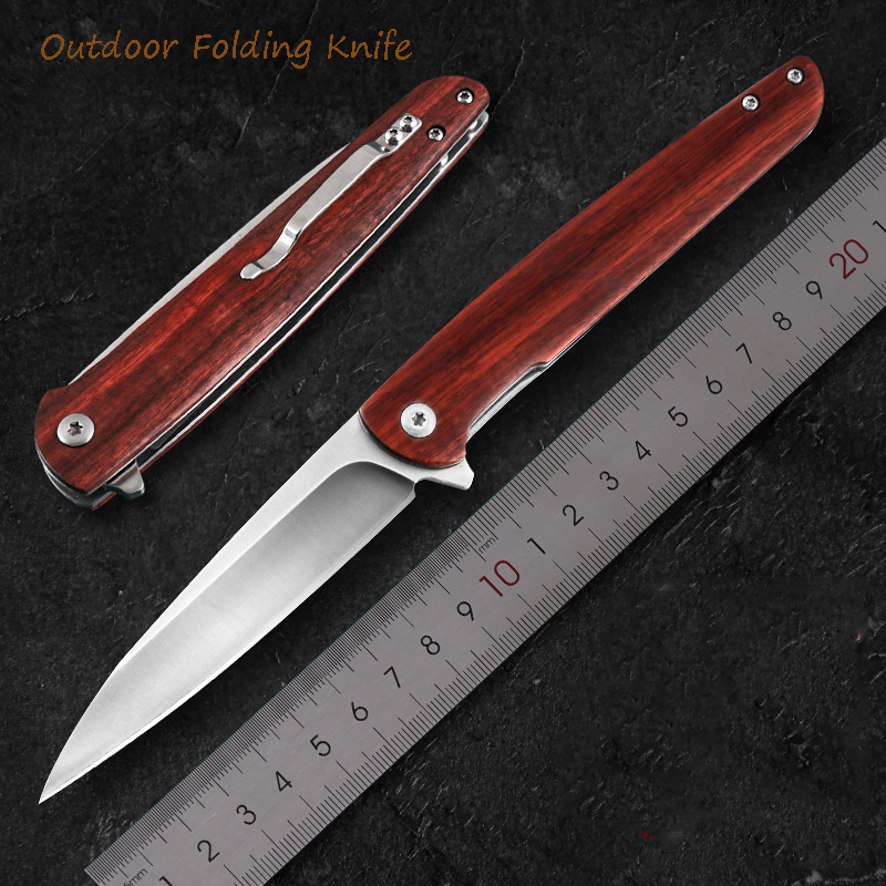 

Tactica Pocket Foding Knife Camping Surviva Knife Sandawood Hande Hiking Hunting Knives for Sef-defense EDC Toos