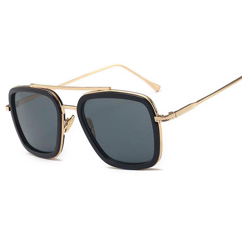 

Sunglasses Square Men Women Mteal Double Beam Big Frames Sun Glasses Fashion Gradient Ocean Lens Eyewear UV400